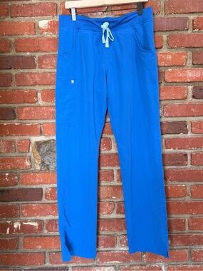 Figs women's blue scrub pants size Medium Tall T21004T FLAW NOTED